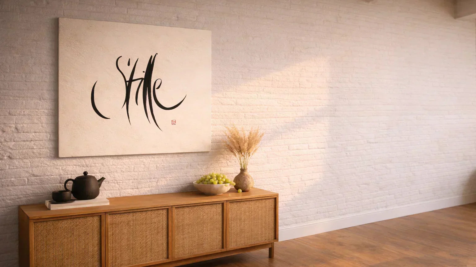 Leinwandbild "Stille" mit Sign by Jwala® – Inspiration und positive Energie für deinen Alltag