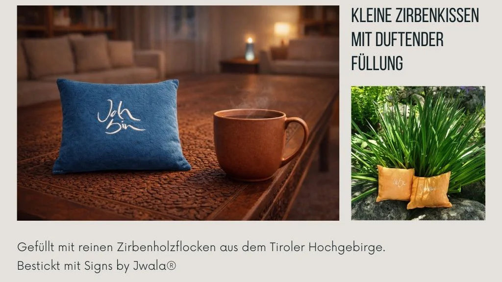 Zirbenduftkissen mit Geschichte – nachhaltige Upcycling-Kraftkissen aus Tirol