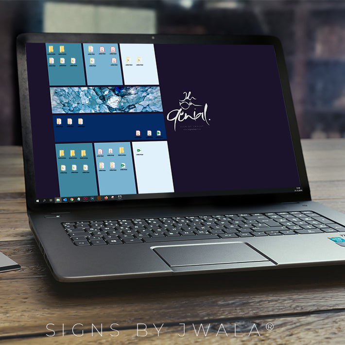 Desktophintergrund "Ich bin genial"