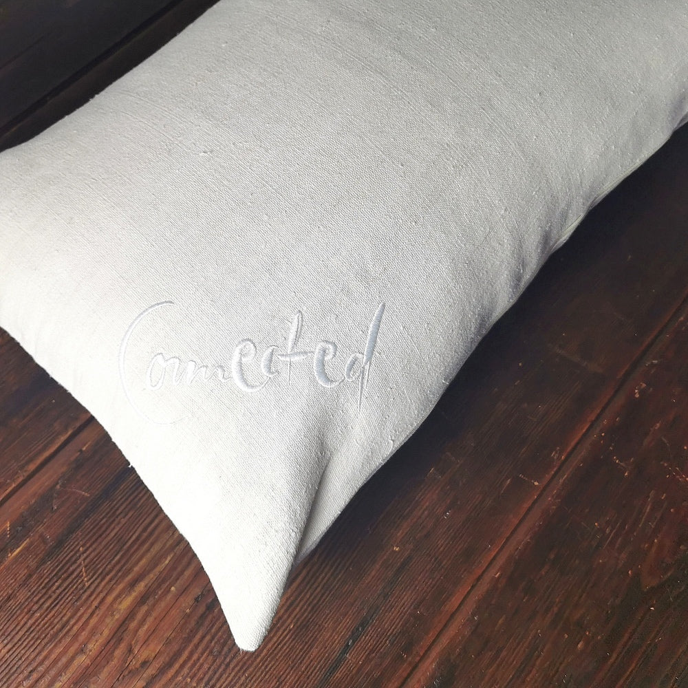 Kissenhülle Bauernleinen "Connected" links