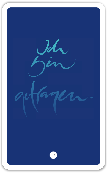 Ich bin getragen.
