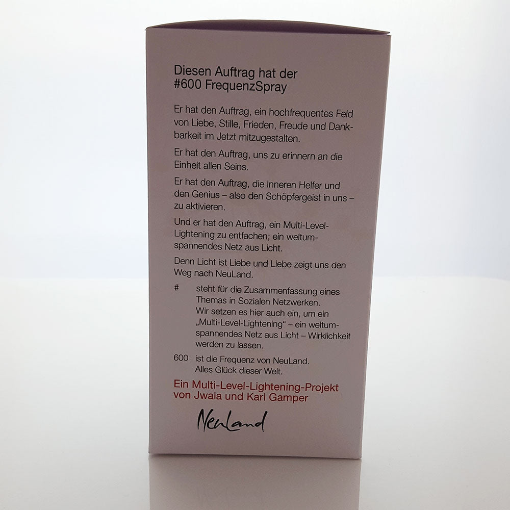 Frequenzspray 600 mit natürlichen Inhaltsstoffen – energetisierendes Spray für positive Schwingung, exklusiv im SignShop Tirol online kaufen