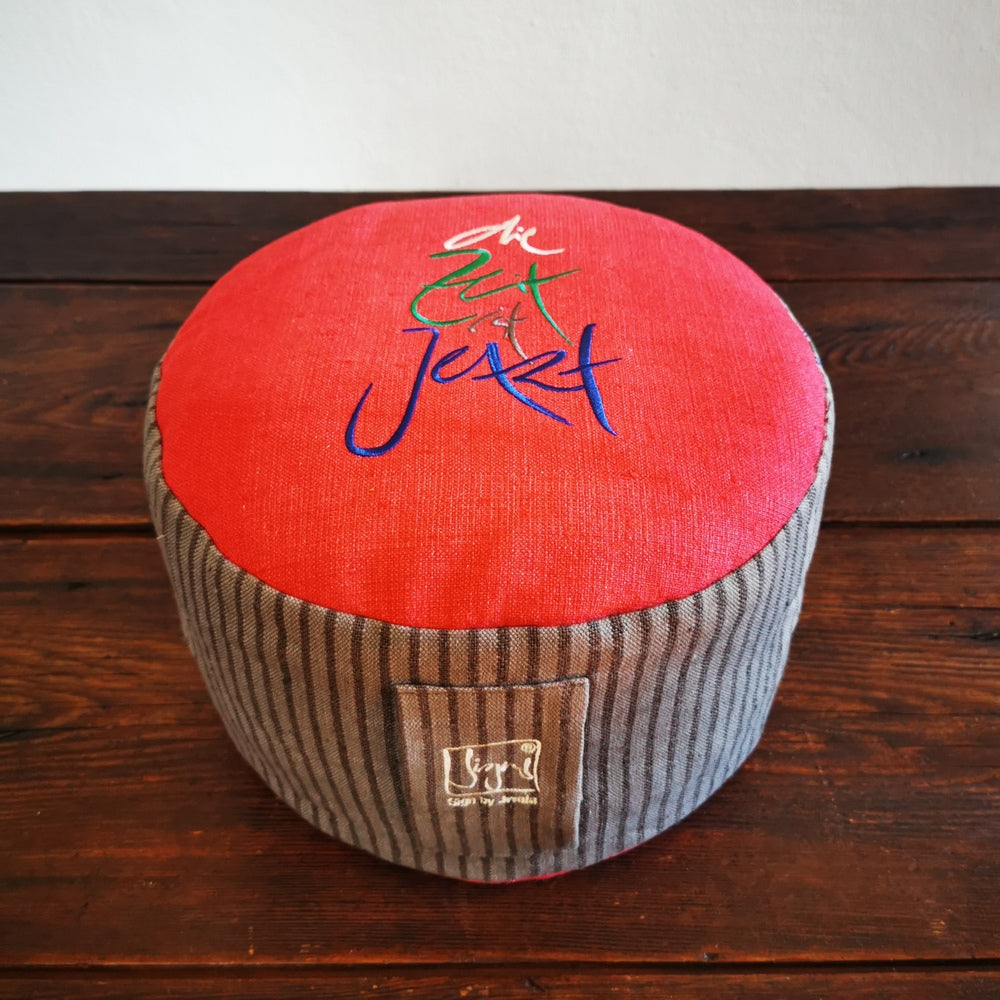 MediKissen "die Zeit ist Jetzt" Bauernleinen