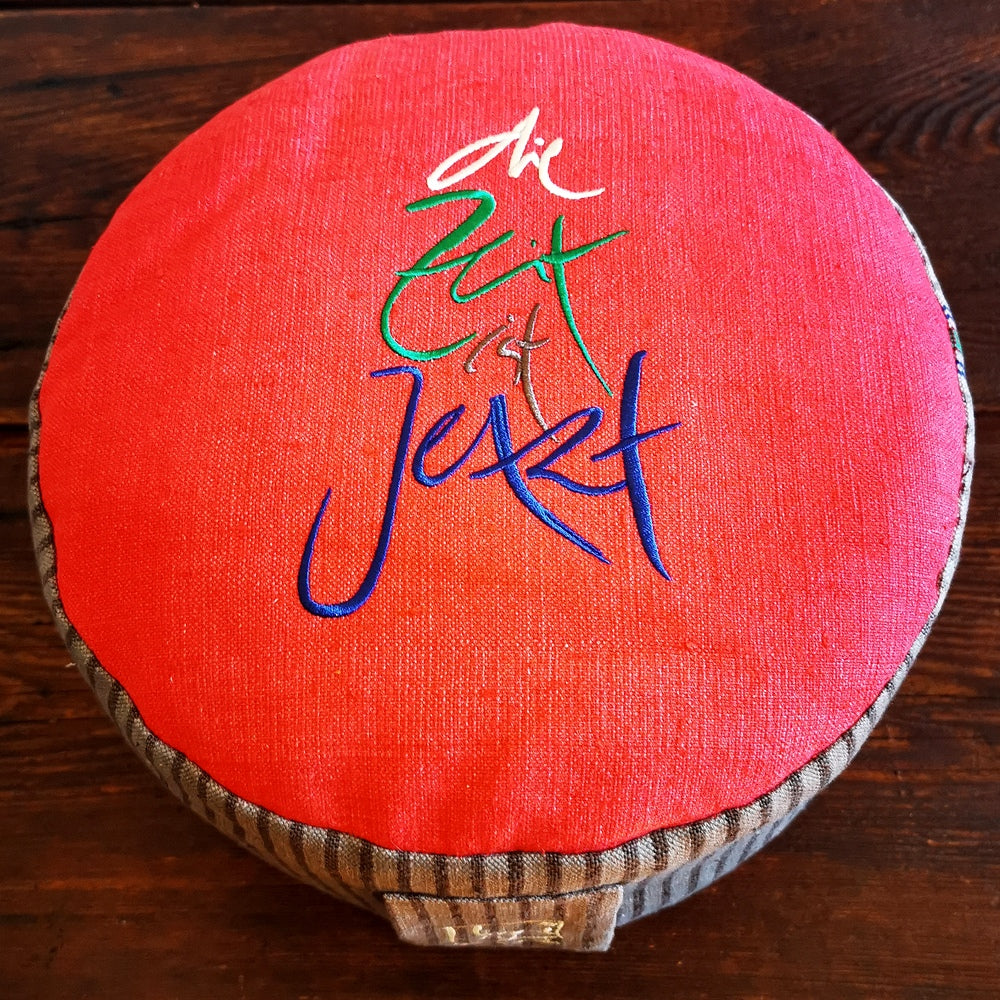 MediKissen "die Zeit ist Jetzt" Bauernleinen