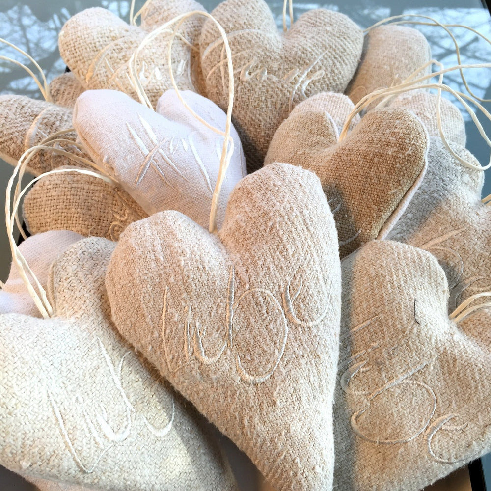 Bauernleinen-Herz "Liebe"