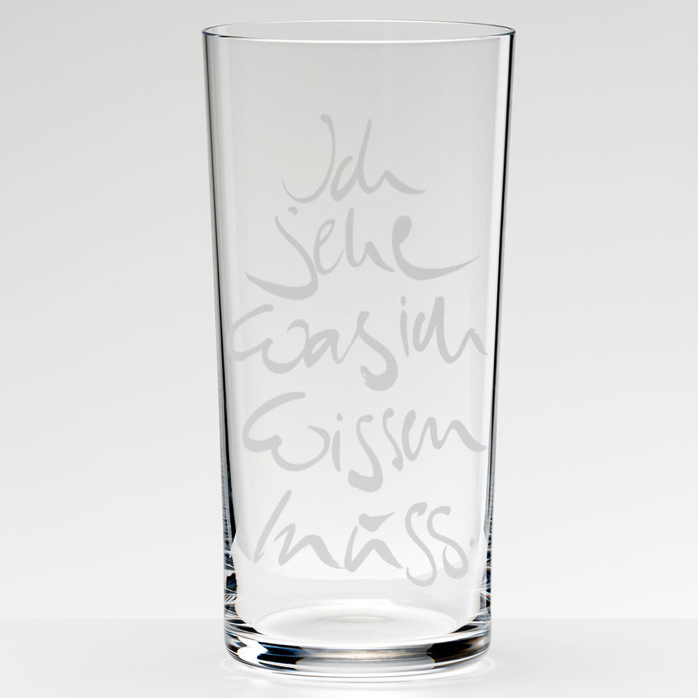 WasserGlas Medium "Ich sehe, was ich wissen muss"