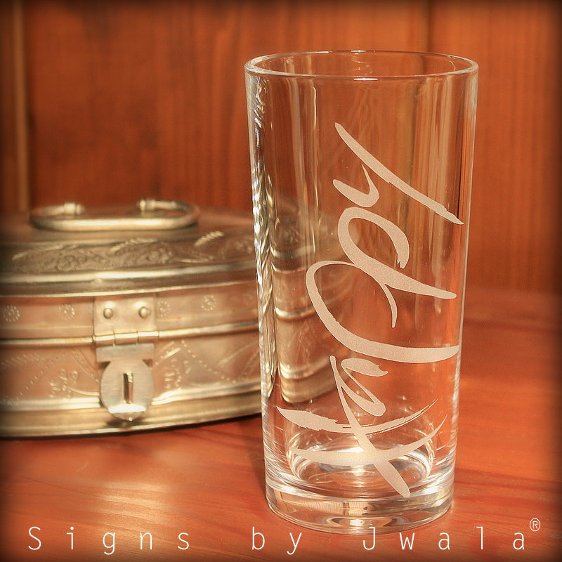 WasserGlas Medium "Happy"