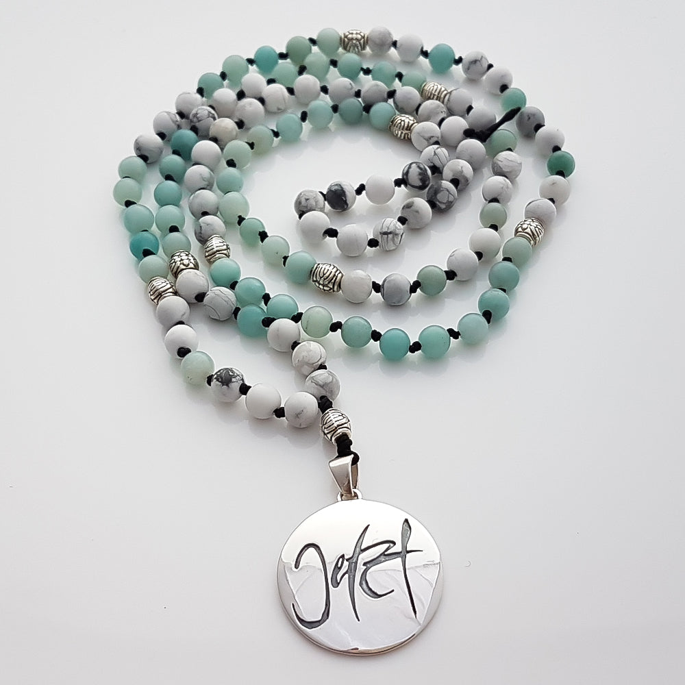 Jetzt-Mala (Howlith+Amazonit)