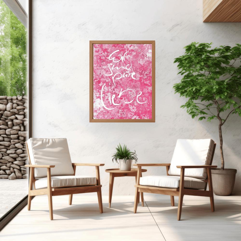 Poster „Wir sind pure Liebe“ online kaufen, 51 x 61 cm, langlebiger seidenmatter PP Film, spirituelle Wandkunst und besonderes Geschenk für Herzensmenschen
