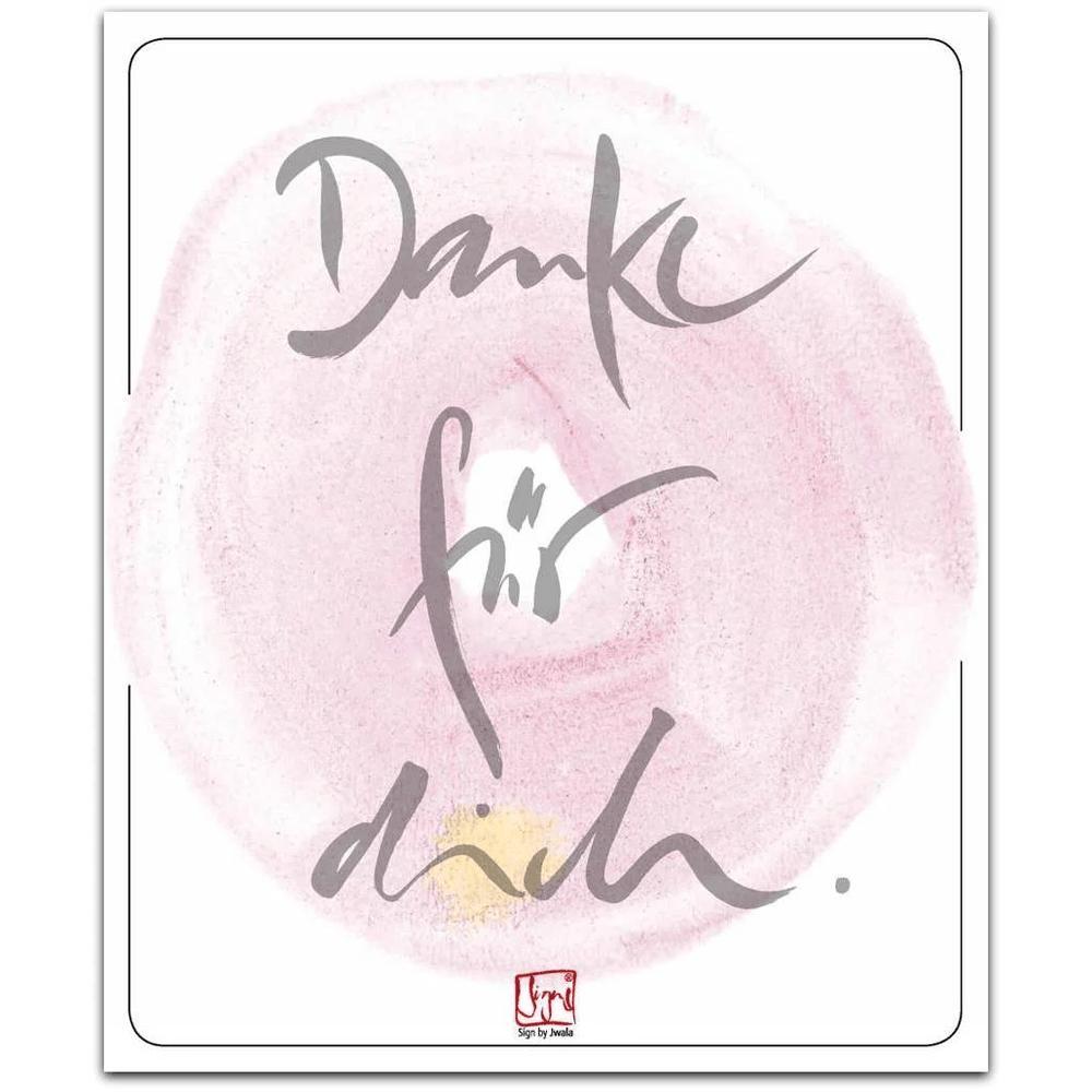 Hochwertiges Poster „Danke für dich“ von Sign by Jwala®, spirituelle Wanddekoration für Dankbarkeit, Liebe und Wertschätzung, besonderes Geschenk für Herzensmenschen