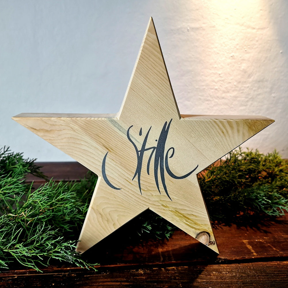 "Stille Freude" Zirbenholz-Stern