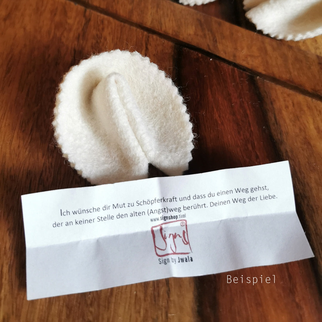 Der Sign-Glückskeks aus Wollwalk