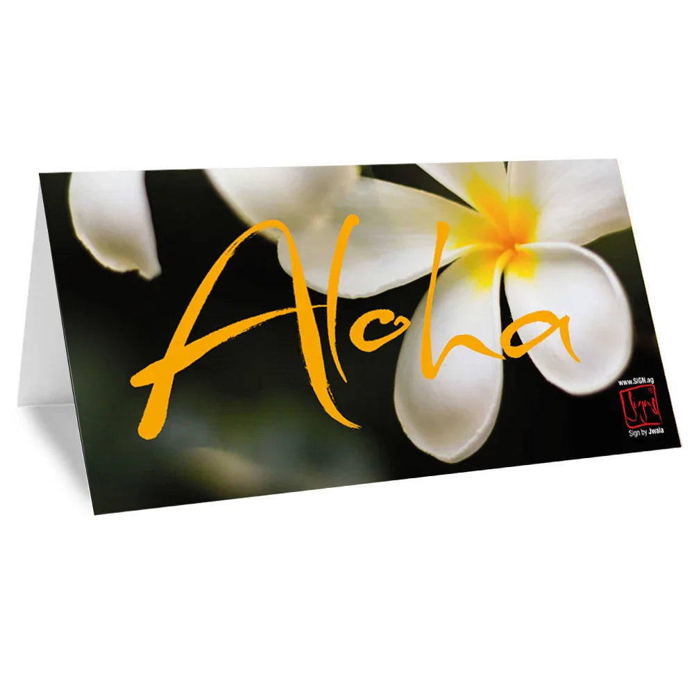 Besondere Aloha Grußkarten – edle Klappkarten mit Kuvert im 10er Set
