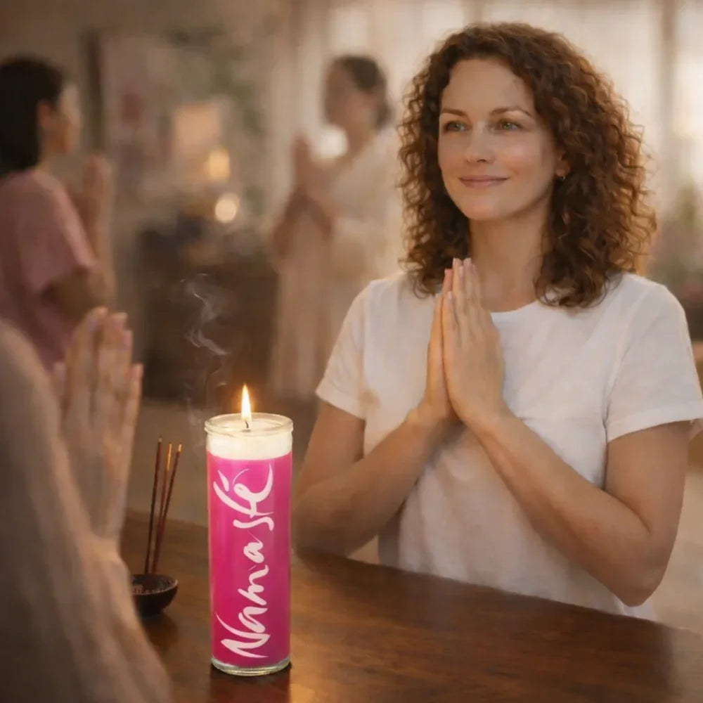 Premium Kerze „Namasté“ – Sign by Jwala®, handgefertigt, Unikat, hochwertige Duftkerze für Meditation, Yoga, 100 Stunden Brenndauer, jetzt im SignShop Tirol