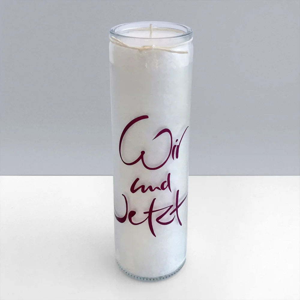 Premium Kerze „Wir und Jetzt“ – Sign by Jwala®, handgefertigt, Unikat, hochwertige Duftkerze für Achtsamkeit, Meditation, Gemeinschaft, 100h Brenndauer