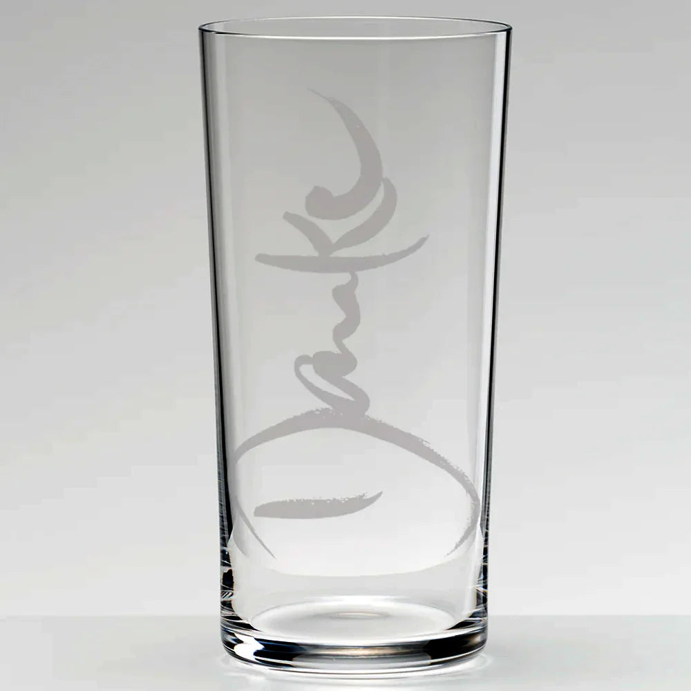 Sign-Wasserglas „Danke“ – handveredeltes Premium-Wasserglas, spülmaschinengeeignet und alltagstauglich, die exklusive Geschenkidee für Menschen, die Fülle, Wertschätzung und schöne Dinge lieben