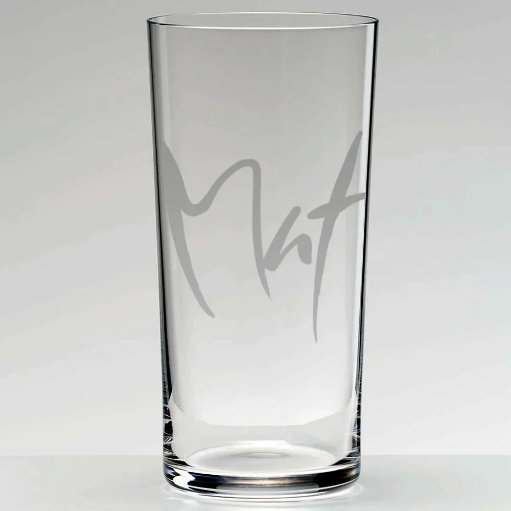 Sign-Wasserglas „Mut“ – handveredeltes Premium-Wasserglas, spülmaschinengeeignet und alltagstauglich, die besondere Geschenkidee für Menschen, die ihren Mut leben und schöne Dinge lieben