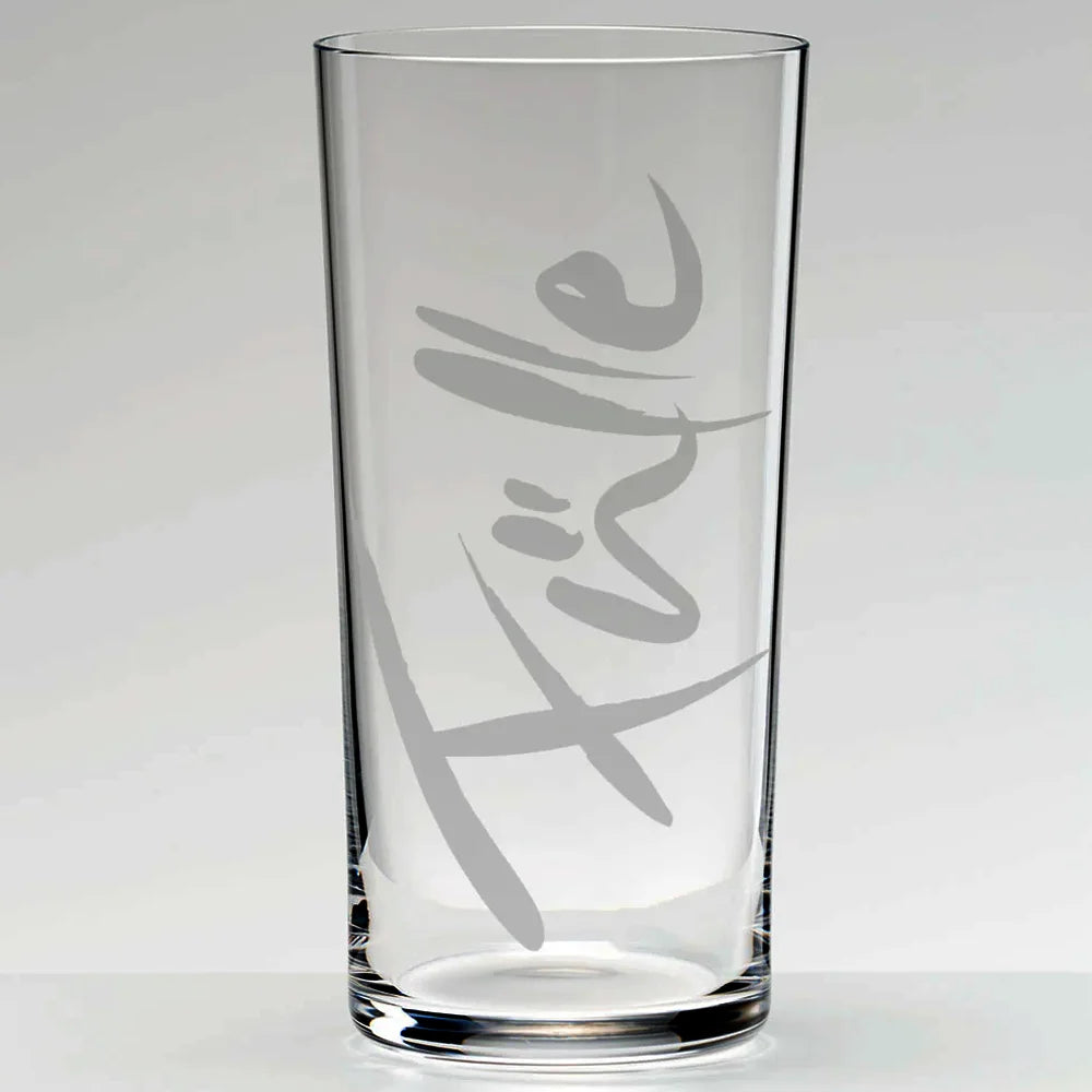 Sign-Wasserglas „Fülle“ – handveredeltes Premium-Wasserglas, spülmaschinengeeignet und alltagstauglich, die hochwertige Geschenkidee für Menschen, die Fülle, Spiritualität und schöne Dinge lieben