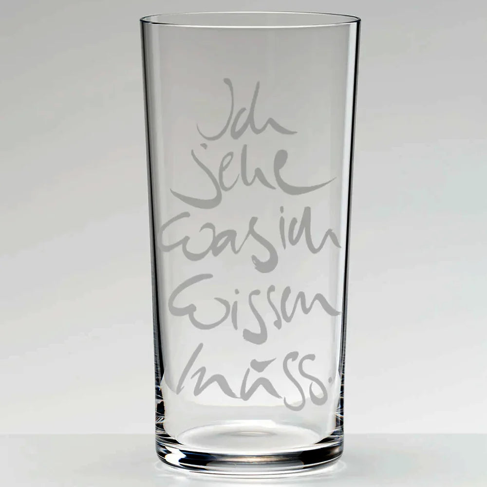 Sign-Wasserglas „Ich sehe, was ich wissen muss“ – handveredeltes Premium-Wasserglas, spülmaschinengeeignet und alltagstauglich, die besondere Geschenkidee für Menschen, die ihrer inneren Stimme wieder mehr vertrauen wollen