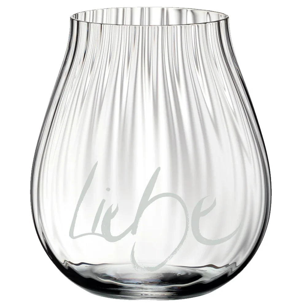 Design-Trinkgläser „Liebe und Jetzt“ – stapelbare Riedel-Gläser mit Botschaft für Herzensmenschen