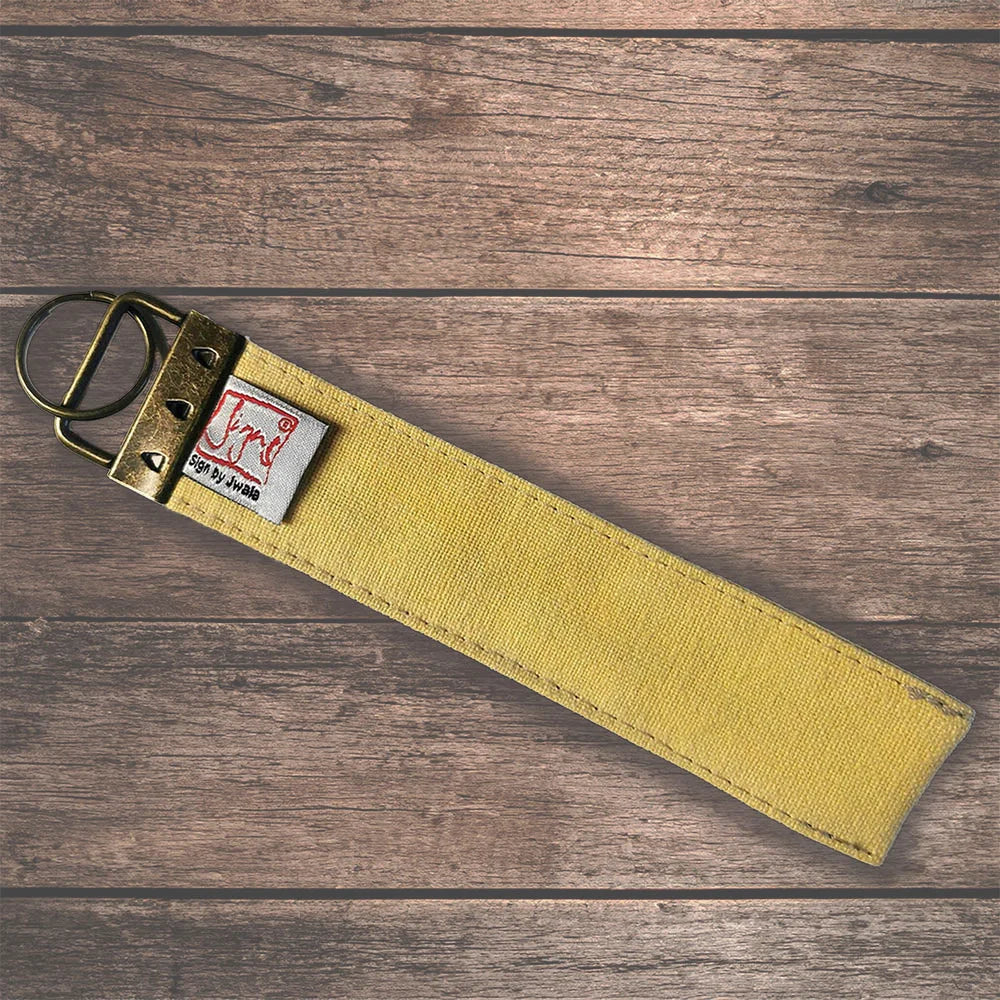 Rückseite Exklusiver Taschenbaumler aus Bauernleinen – hochwertiges Geschenk