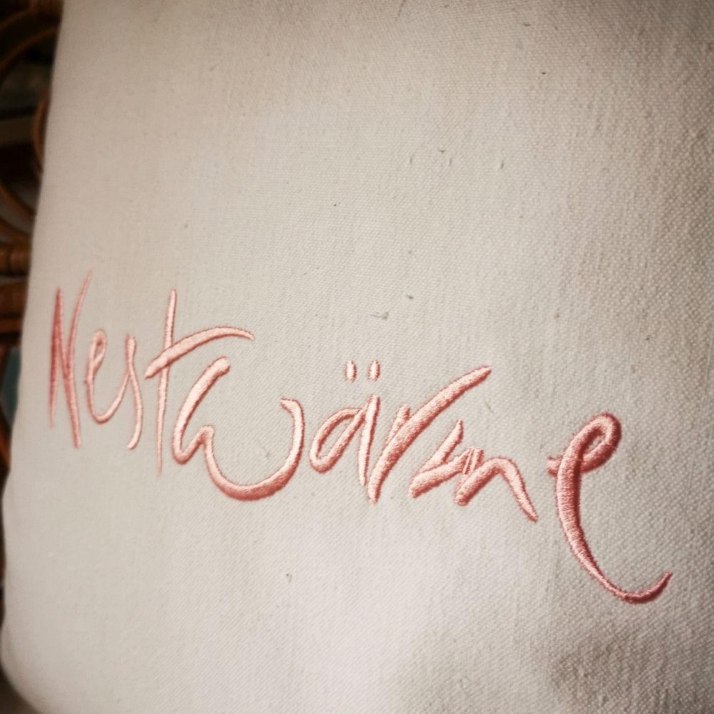 Bauernleinen Zirbenkissen "Nestwärme" 45x45 cm