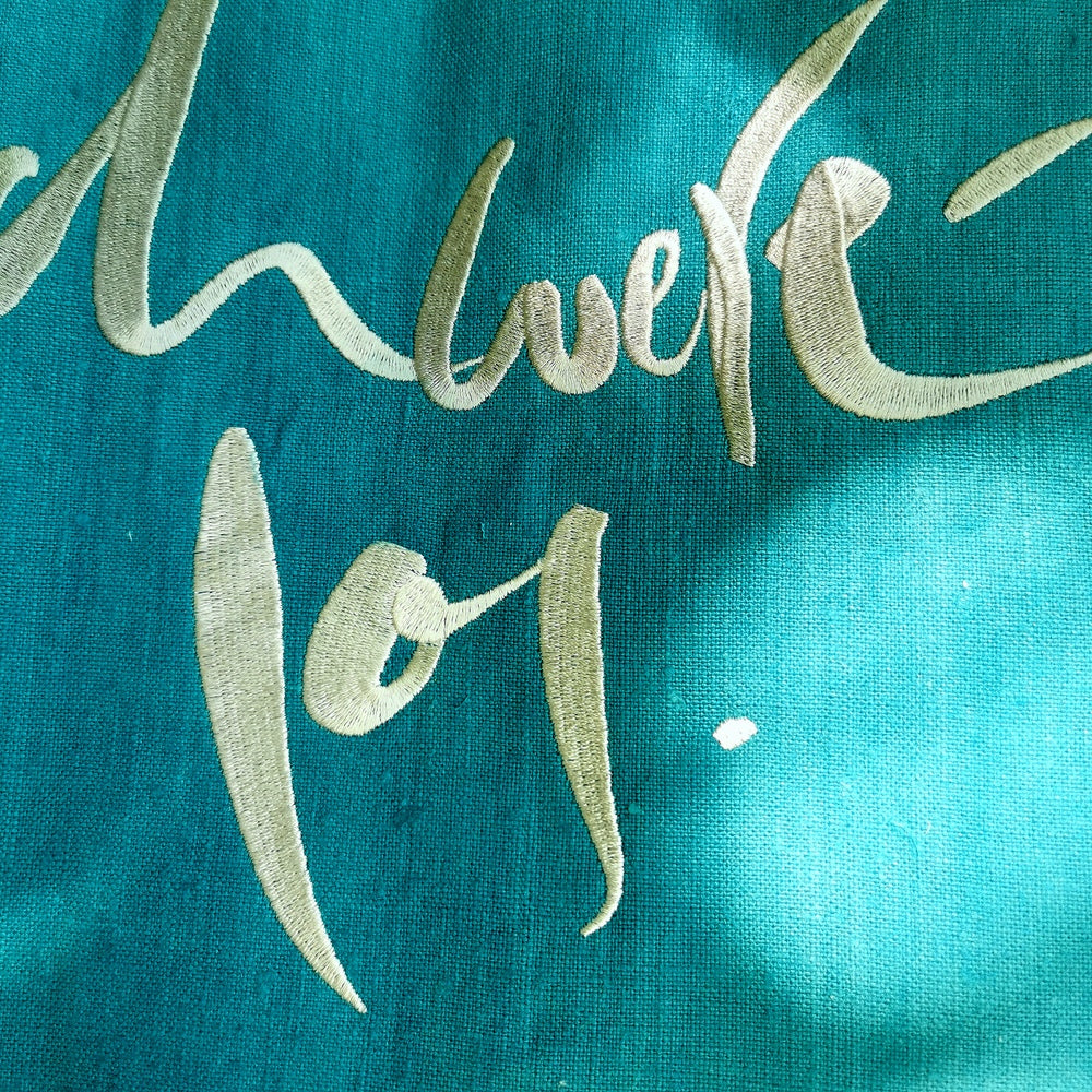 Bauernleinen-Flachkissen "Schwerelos"