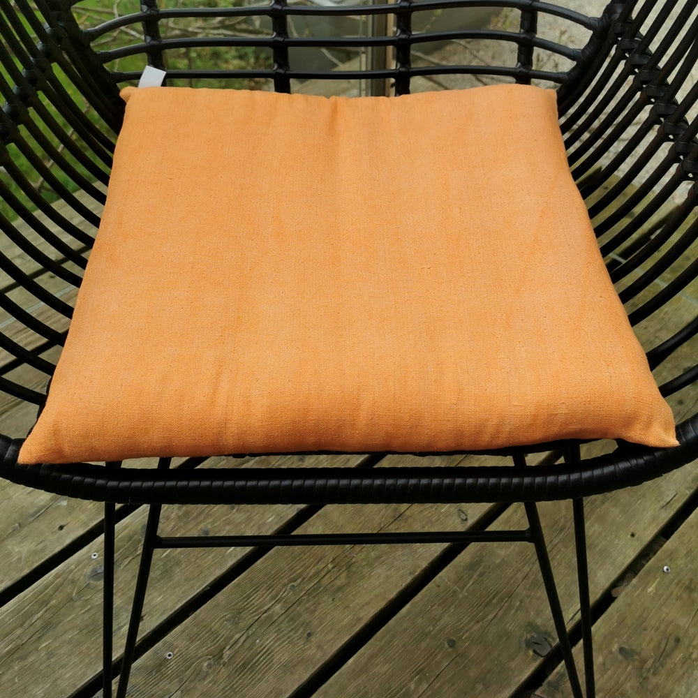 Bauernleinen-Flachkissen "Happy"