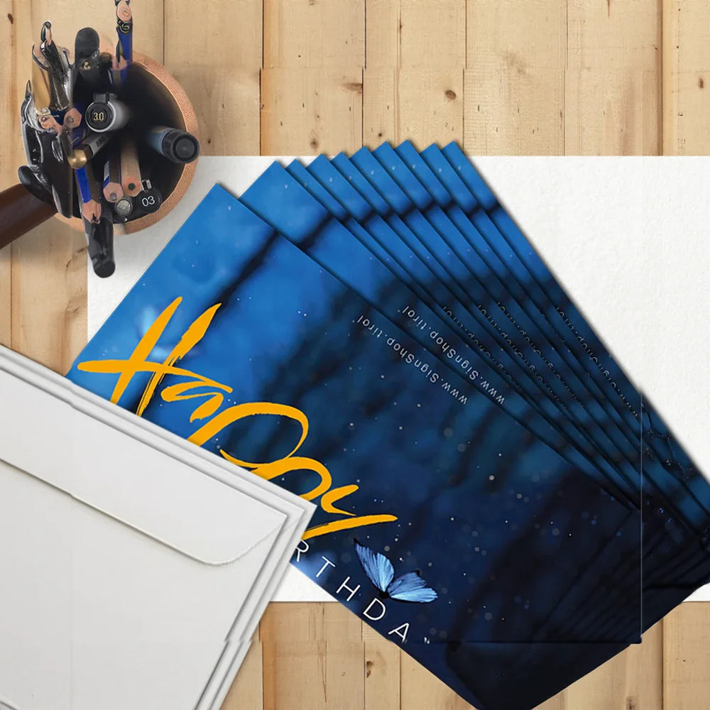 Exklusive Happy Birthday Klappkarten – hochwertiges 10er Set online kaufen