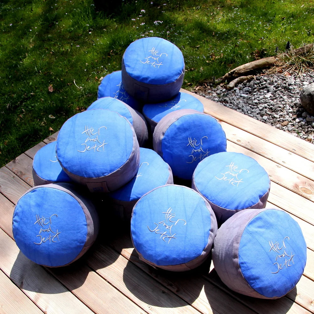Handgemachtes Bauernleinen Meditationskissen – Premium Yoga Sitzkissen Unikat