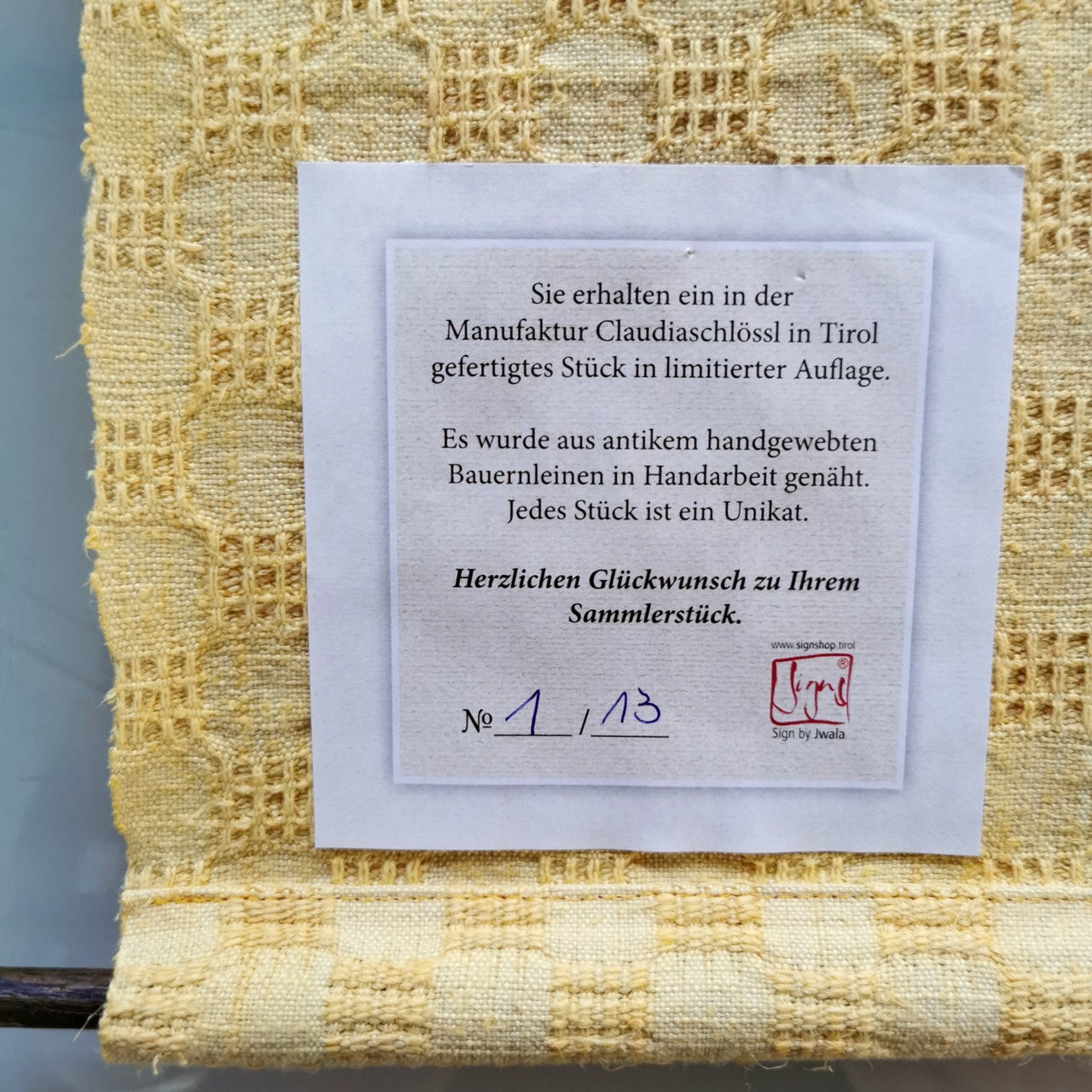 Haussegen "Wir halten das Licht"