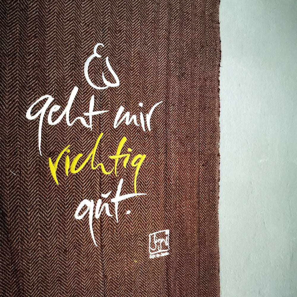 Haussegen "Es geht mir richtig gut."