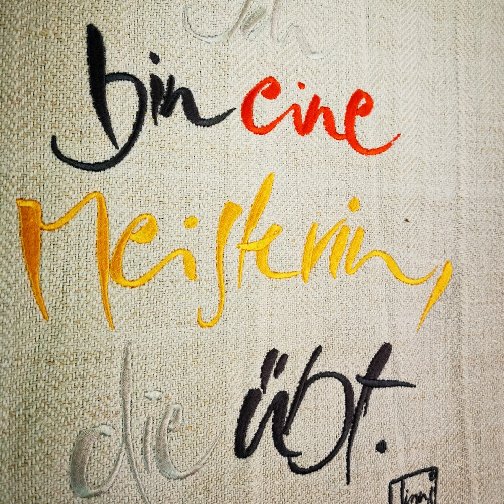 Haussegen "Ich bin eine Meisterin, die übt."