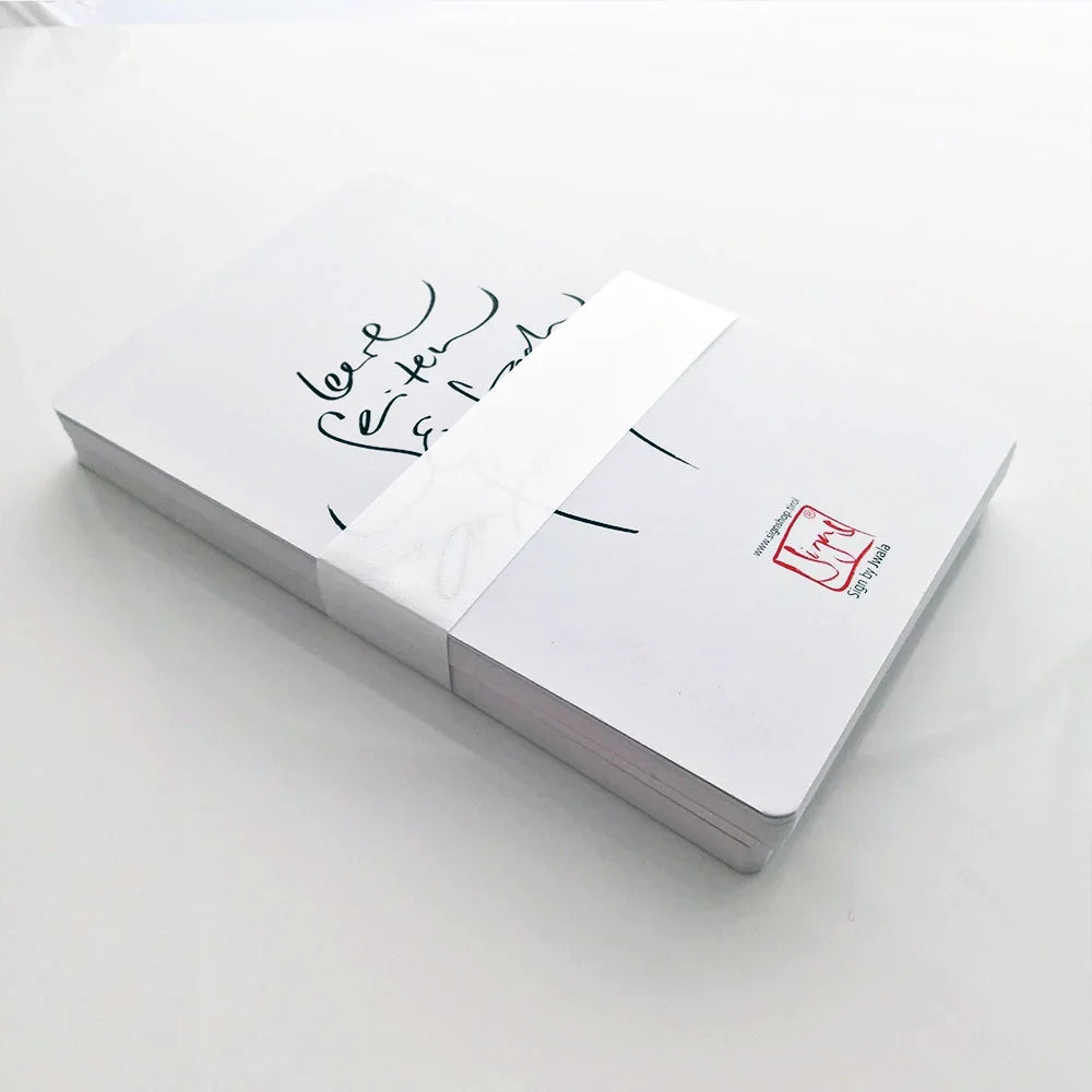 Das Weiße Karten Set online kaufen, 50 Karten aus 300 g/m² Offset Papier, handgefertigte Bauernleinen Tasche, limitierte Edition mit 20 Stück