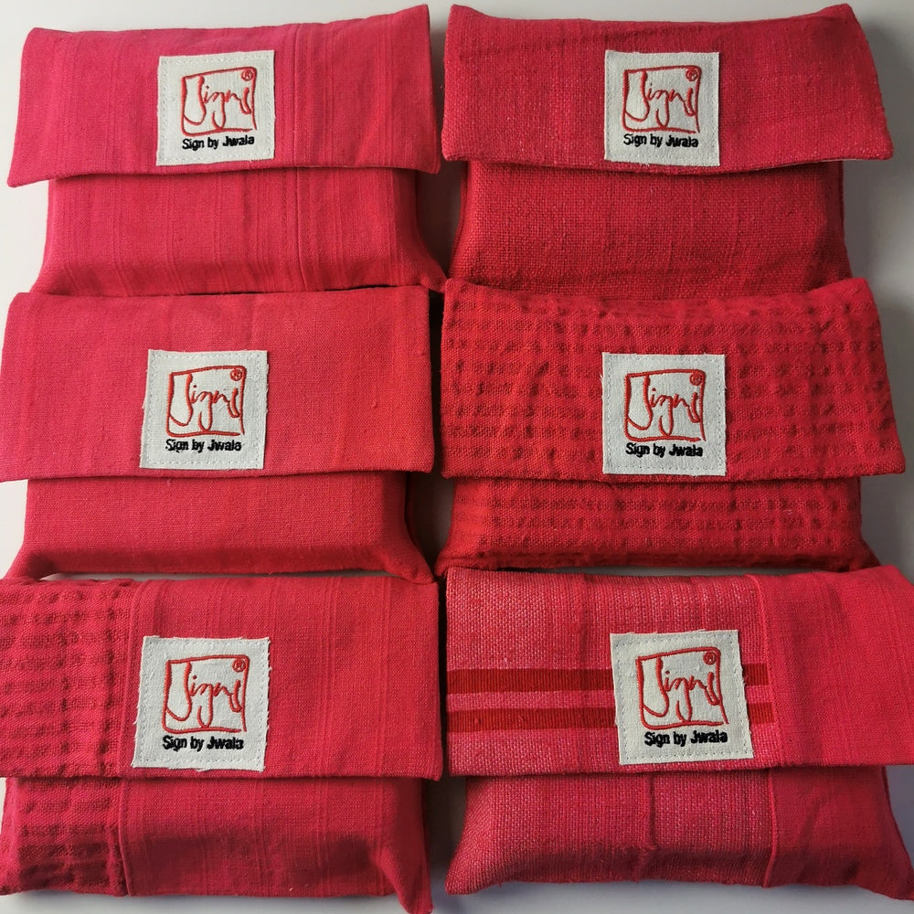 "Fingerzeige" SignKarten-Set "Himbeere" - Bauernleinen