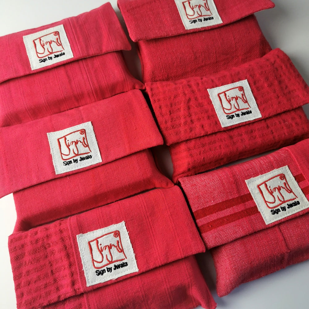 "Fingerzeige" SignKarten-Set "Himbeere" - Bauernleinen