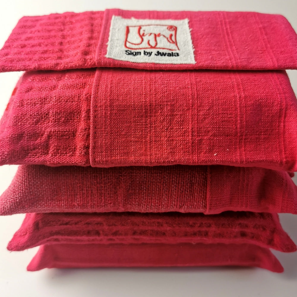 "Fingerzeige" SignKarten-Set "Himbeere" - Bauernleinen