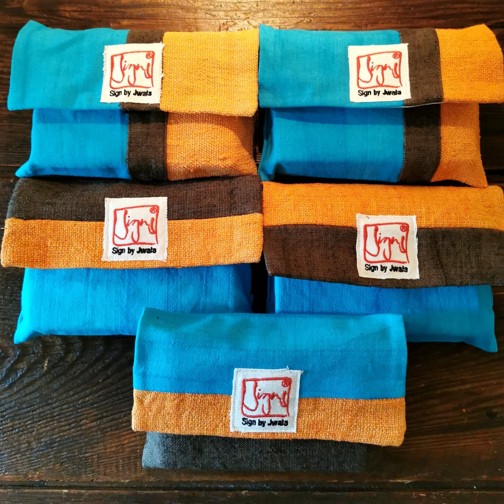 "Fingerzeige" SignKarten-Set "Braun/Orange/Türkis" - Bauernleinen