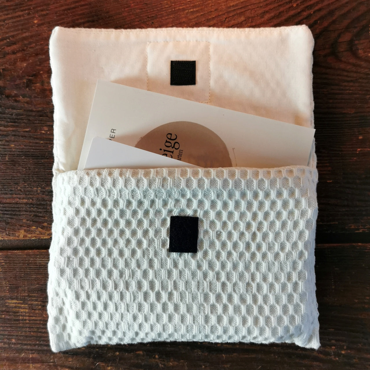 "Fingerzeige" SignKarten-Set "Creme-Waffel" - Bauernleinen