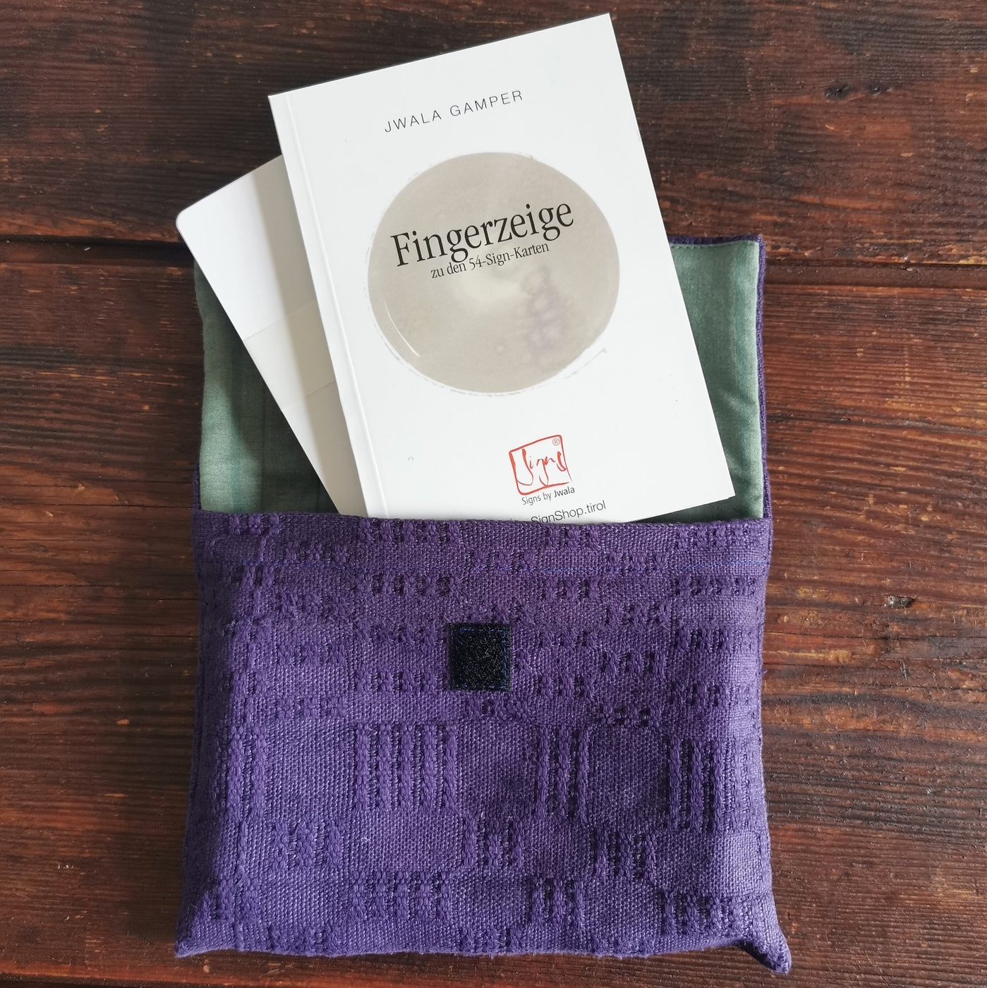 "Fingerzeige" SignKarten-Set "Dunkelviolett" - Bauernleinen