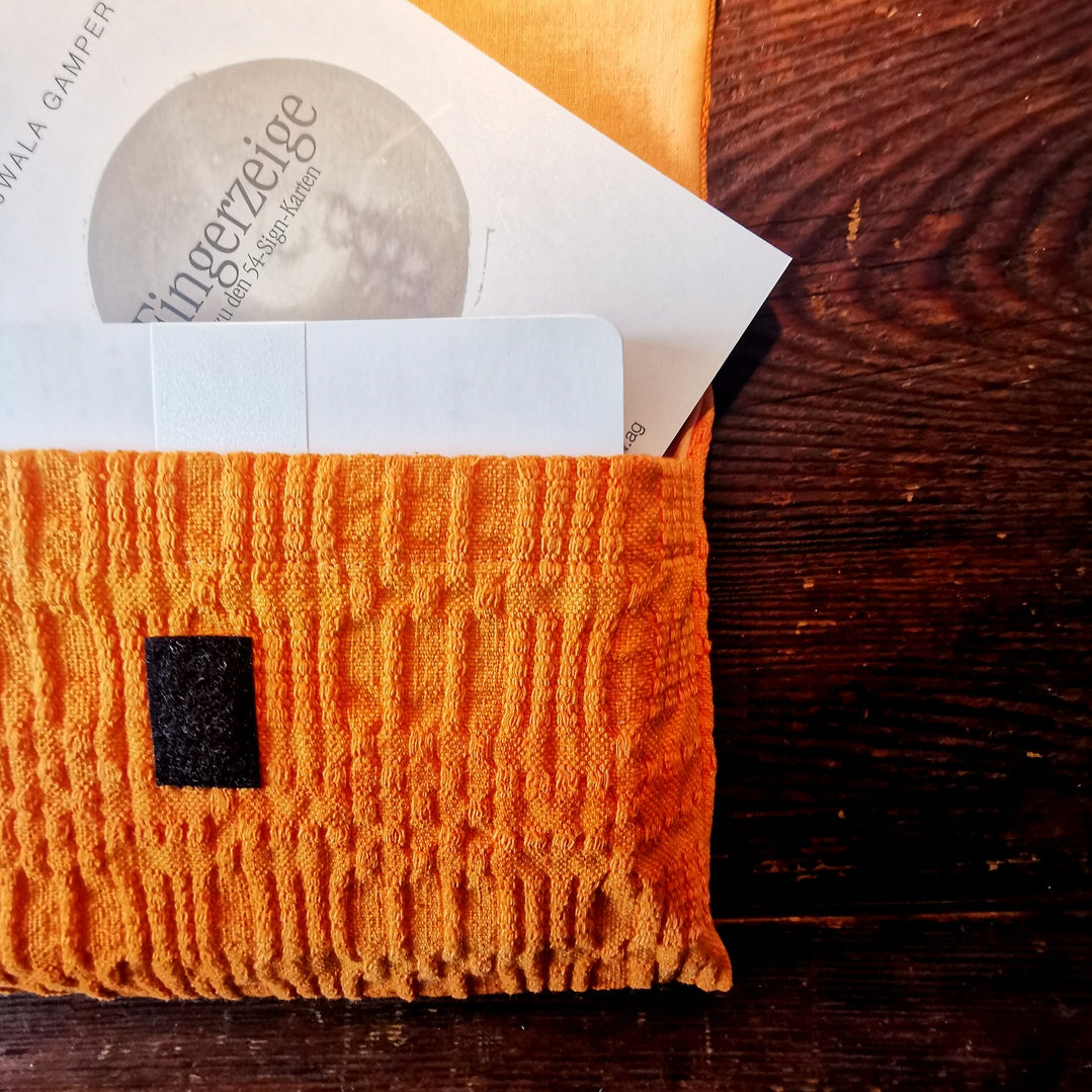 "Fingerzeige" SignKarten-Set "Orange-Waffel" - Bauernleinen