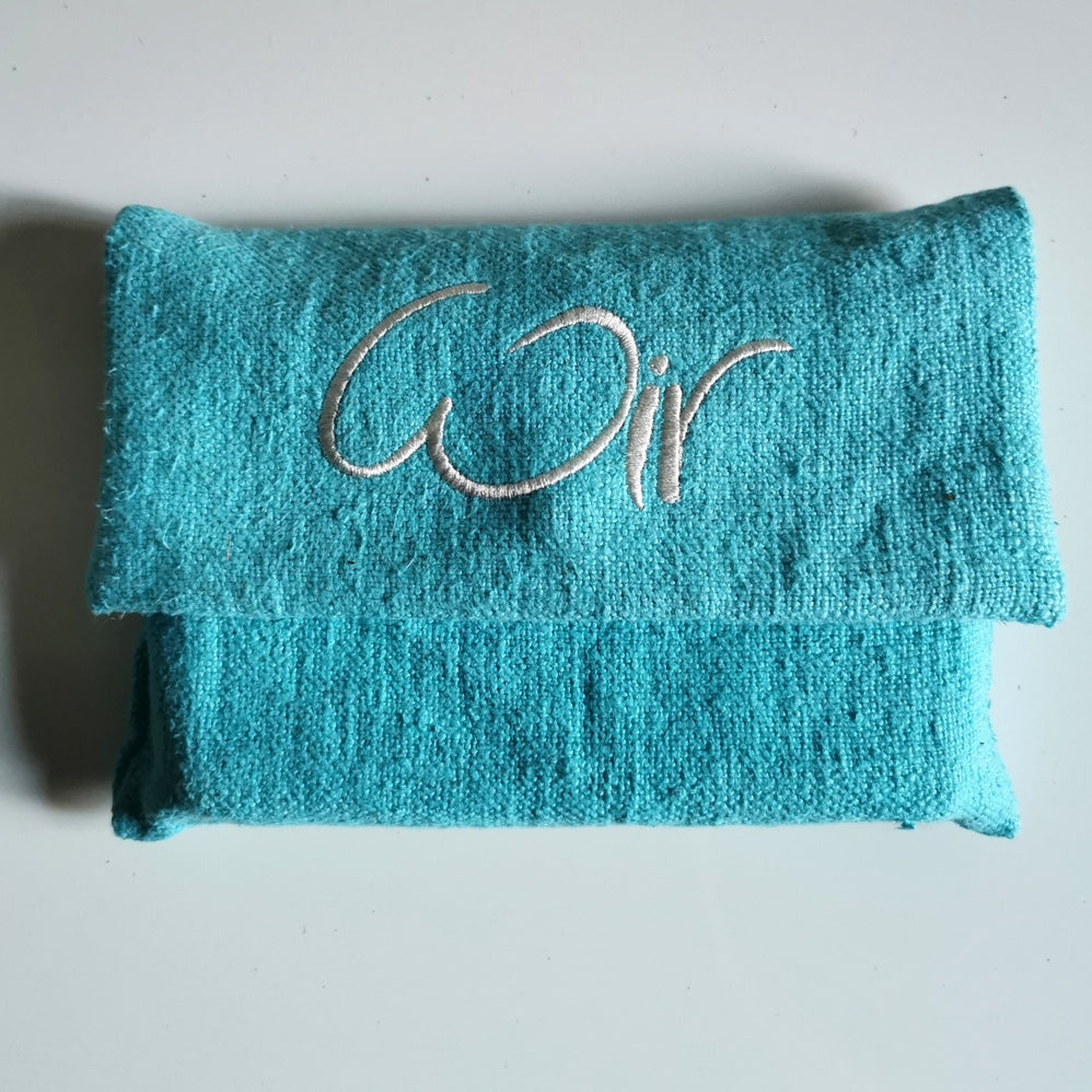 WIR-Karten-Set in WIR-Bauernleinentasche - Türkis