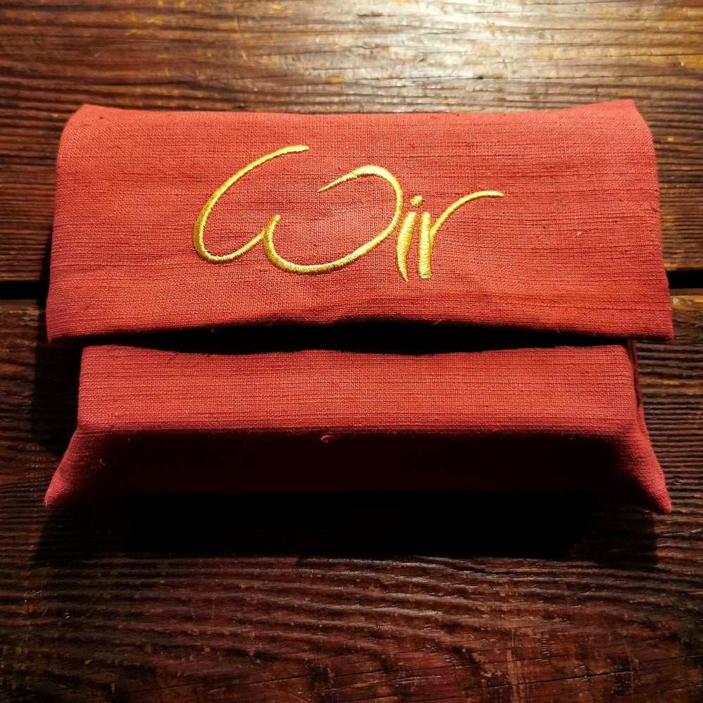 WIR-Karten-Set + WIR-Bauernleinentasche - Marsalarot