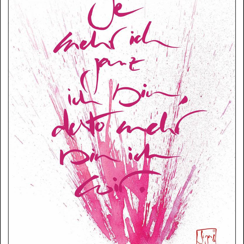 Poster "Je mehr ich ganz ich bin, desto mehr bin ich Wir."