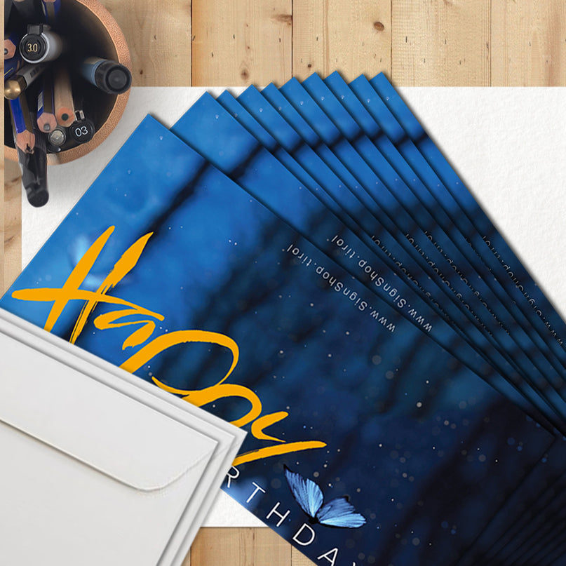 10 Klappkarten "Happy Birthday" 2