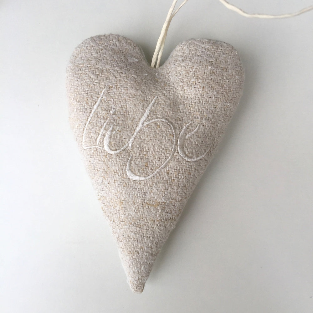 Bauernleinen-Herz "Liebe"