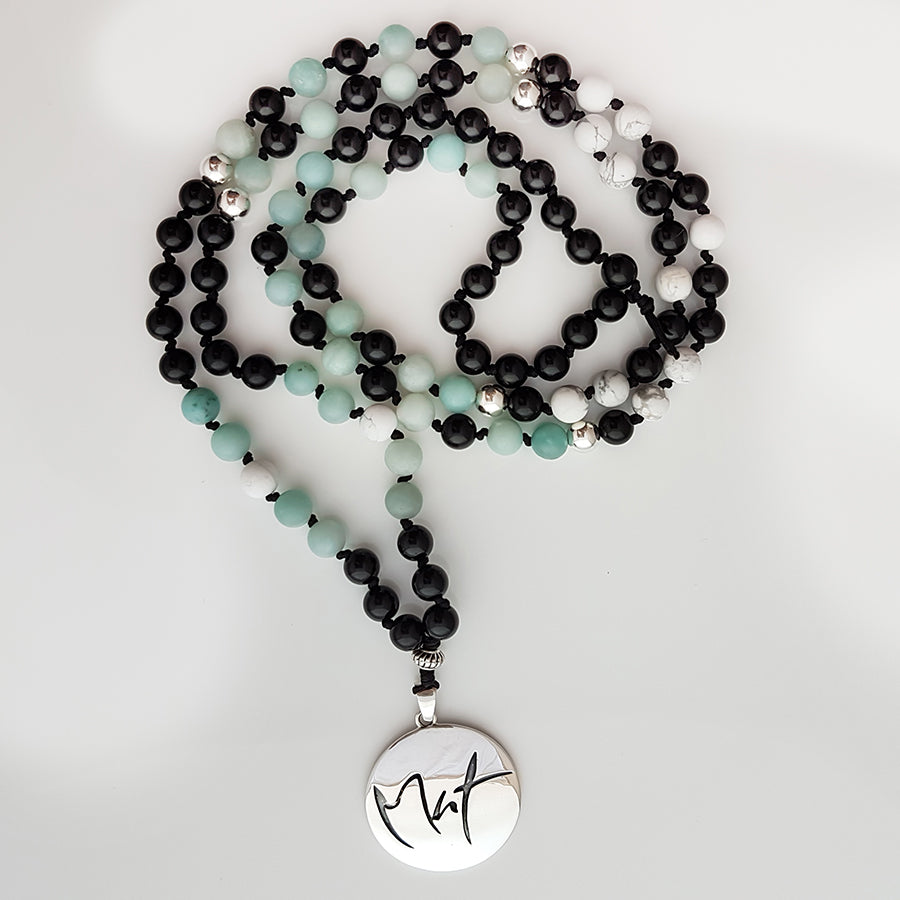 Mala-Kette Onyx, Howlith & Amazonit – Mut & Schutz auf SignShop Tirol online kaufen