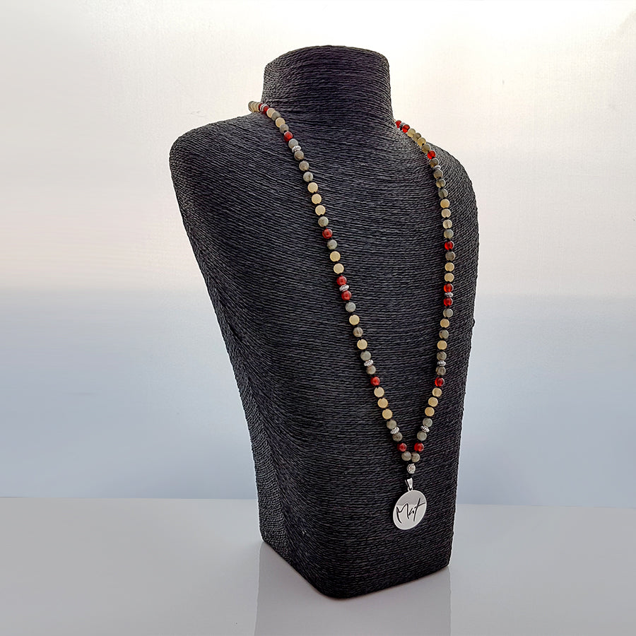 Edelstein Mala mit Achat, Labradorit und Jade – Schutz, Ausgleich & Energie auf SignShop Tirol online sichern