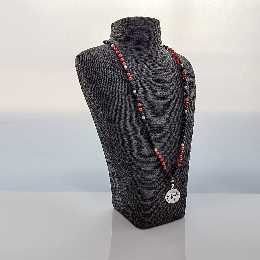 Mut-Mala (Schwarzer Onyx, Achat Rot)