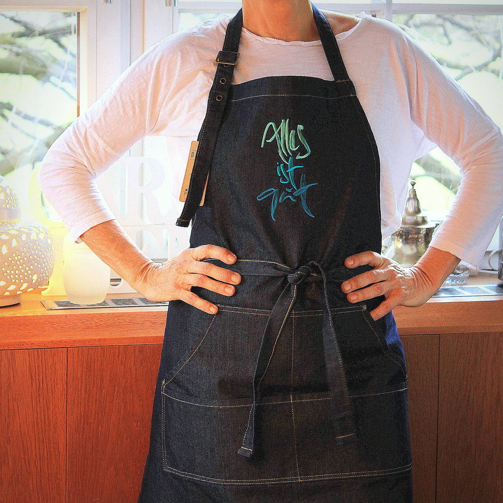 Denim-Schürze "Alles ist gut"